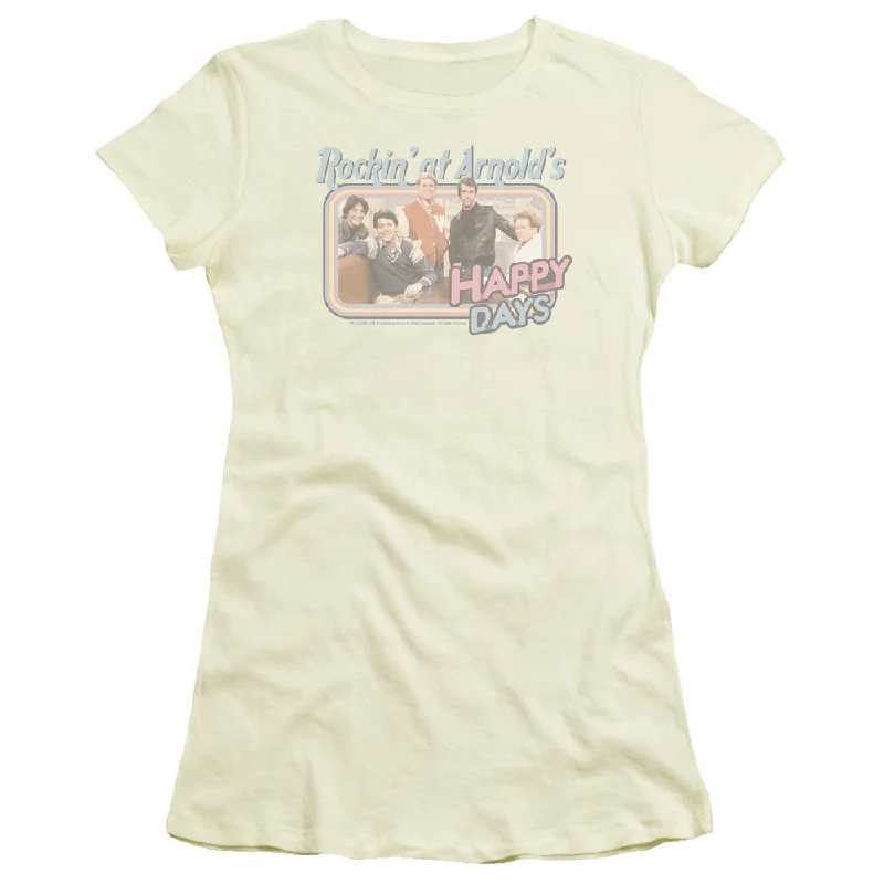Inventory Reduction Happy Days Juniors T-Shirt Rockin at Arnolds Cream Tee