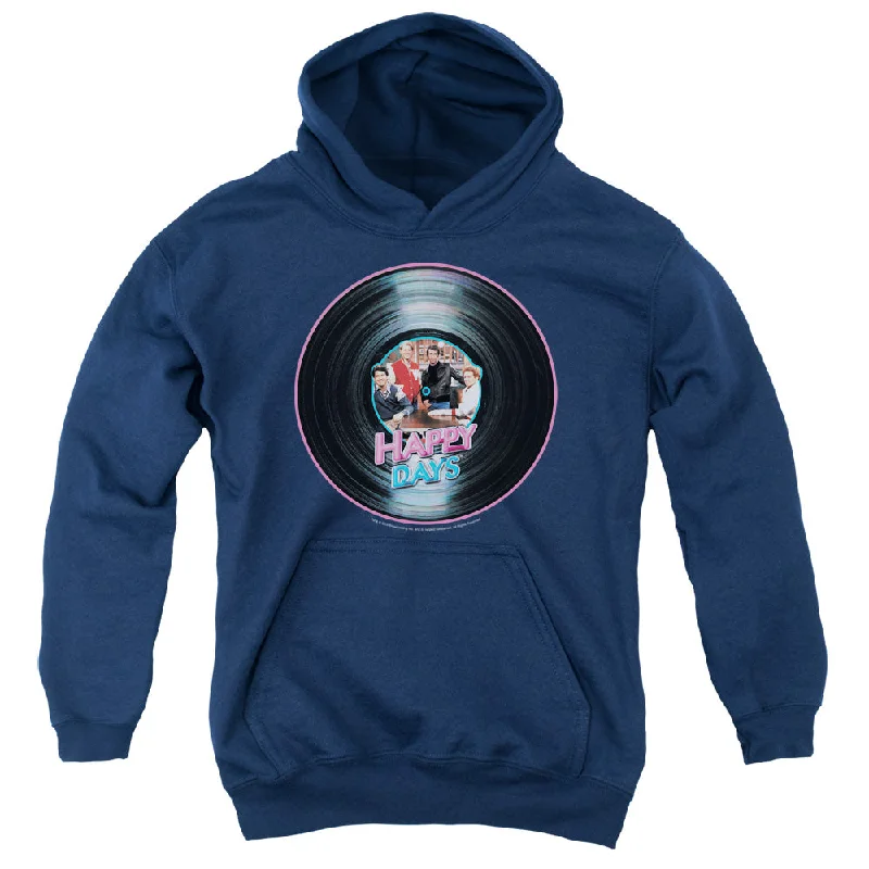 Deal Frenzy Happy Days Kids Hoodie Record Navy Hoody