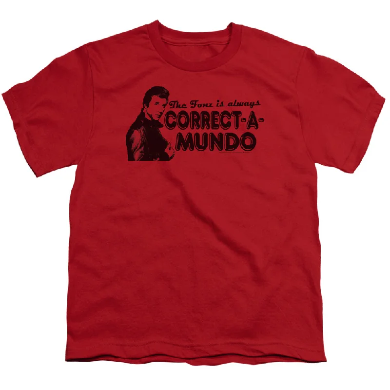Exclusive Savings Happy Days Kids T-Shirt Correct a Mundo Red Tee