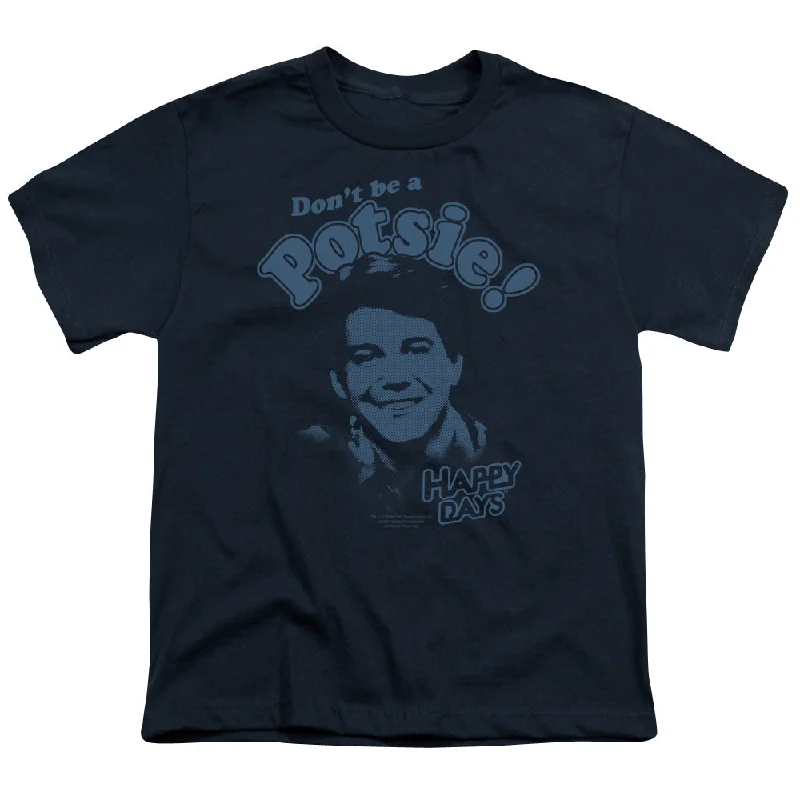 Lowest Price Happy Days Kids T-Shirt Don't Be a Potsie Navy Tee