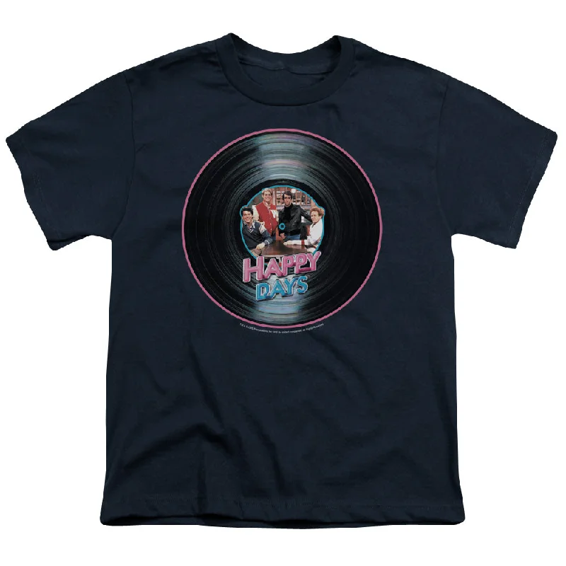 Overstock Sale Happy Days Kids T-Shirt Record Navy Tee