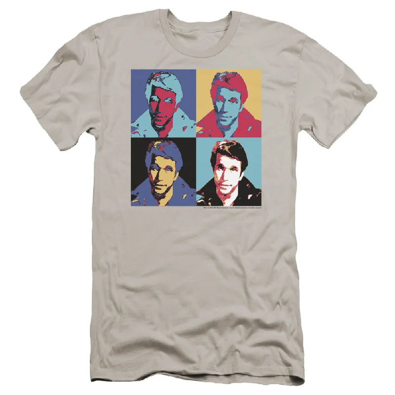 Super Sale Happy Days Premium Canvas T-Shirt Pop Art Silver Tee