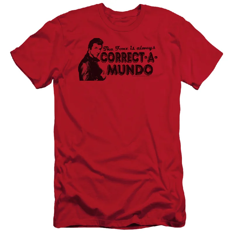 Big Discounts Happy Days Slim Fit T-Shirt Correct a Mundo Red Tee