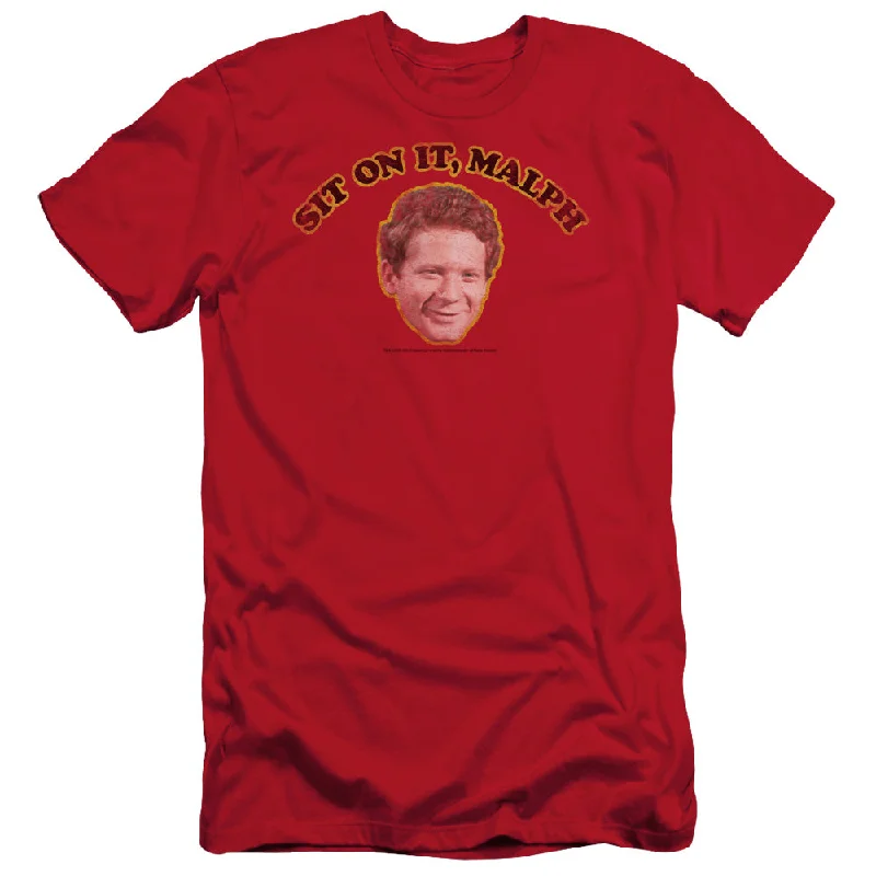 Deal Zone Happy Days Slim Fit T-Shirt Sit On It Malph Red Tee