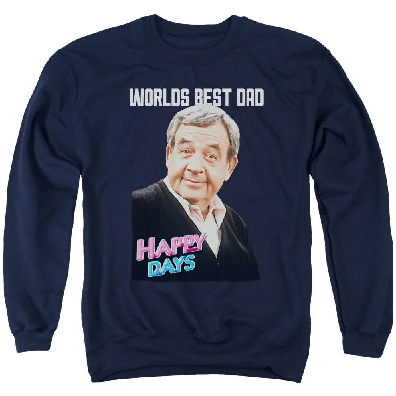 Special Savings Happy Days Sweatshirt Worlds Best Dad Navy Pullover
