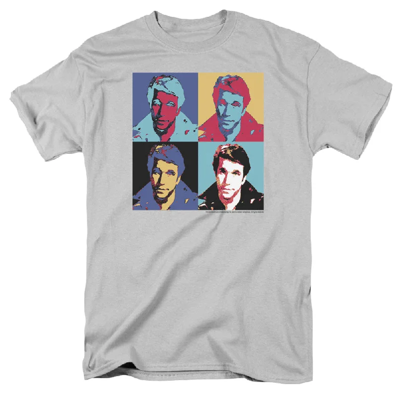 Steals and Deals Happy Days T-Shirt Pop Art Silver Tee