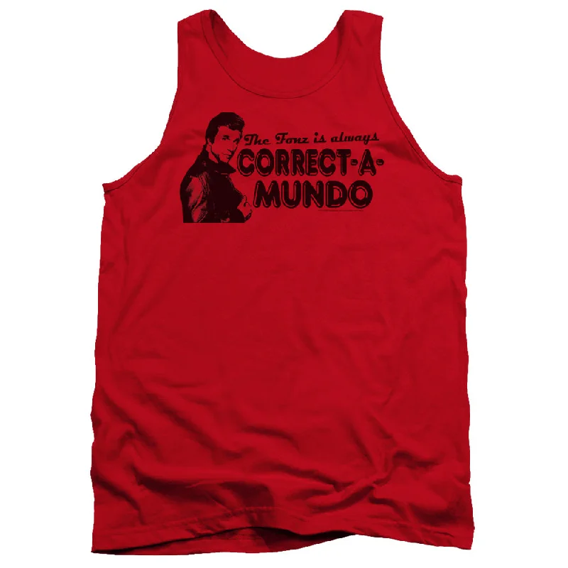 Early Access Happy Days Tanktop Correct a Mundo Red Tank