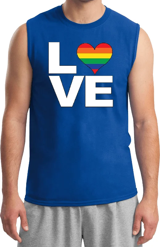 Holiday Sale LGBT Muscle Shirt Gay Pride Love