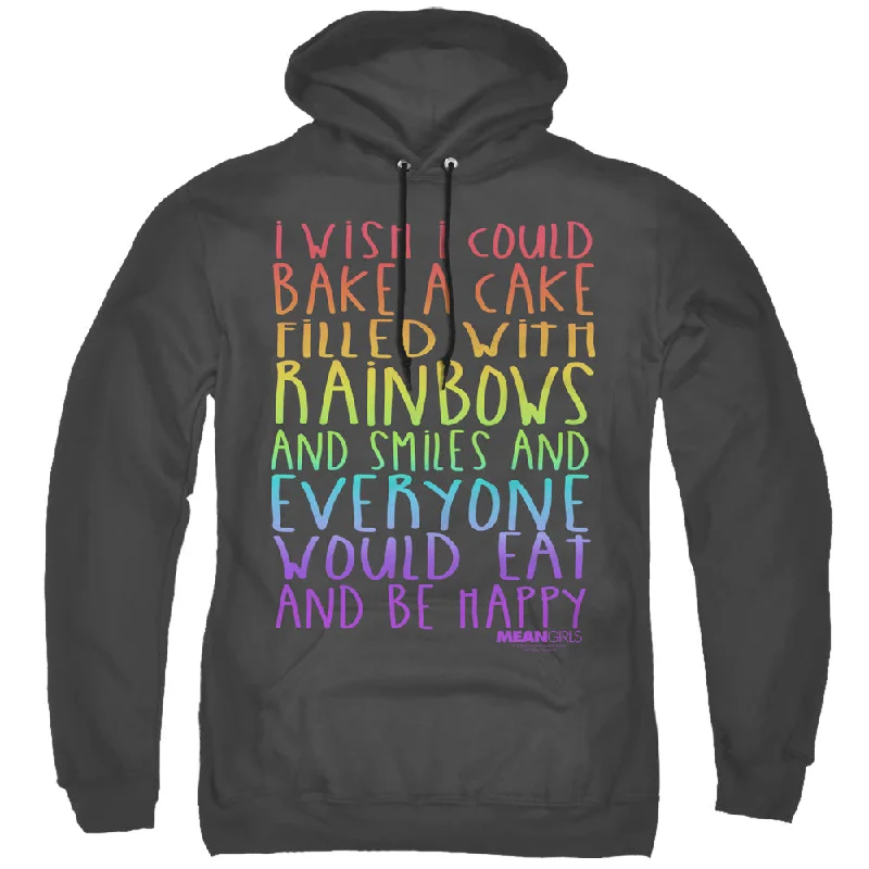 Overstock Mean Girls Hoodie Rainbows and Cake Black Hoody