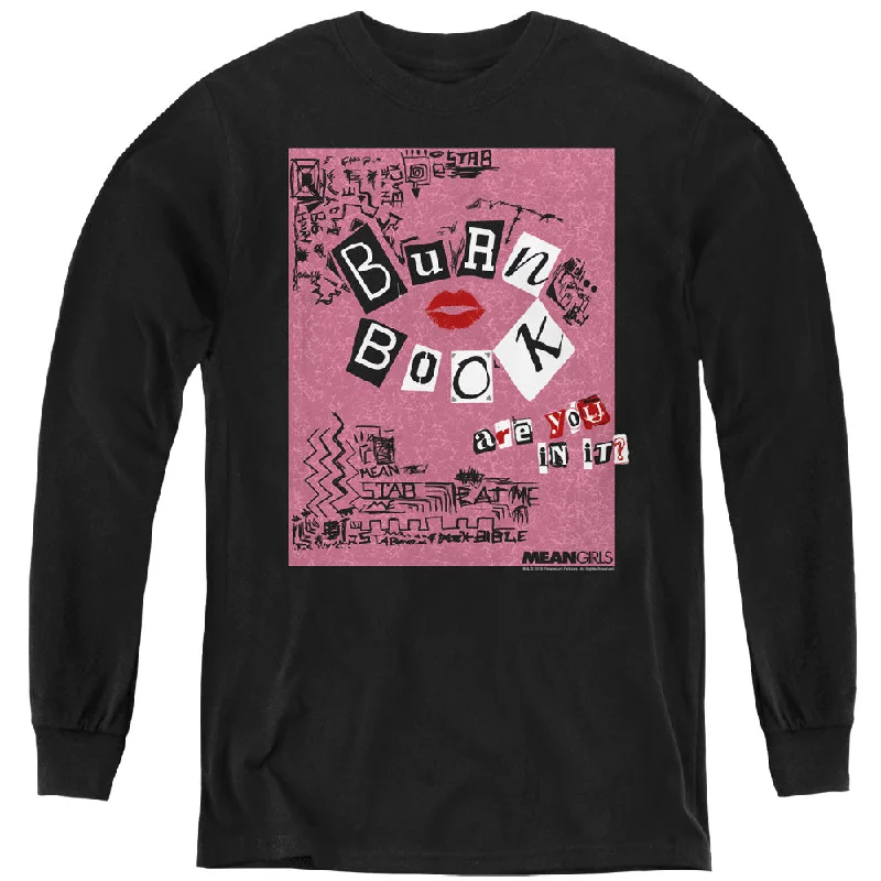 Today's Special Mean Girls Kids Long Sleeve Shirt Burn Book Black Tee