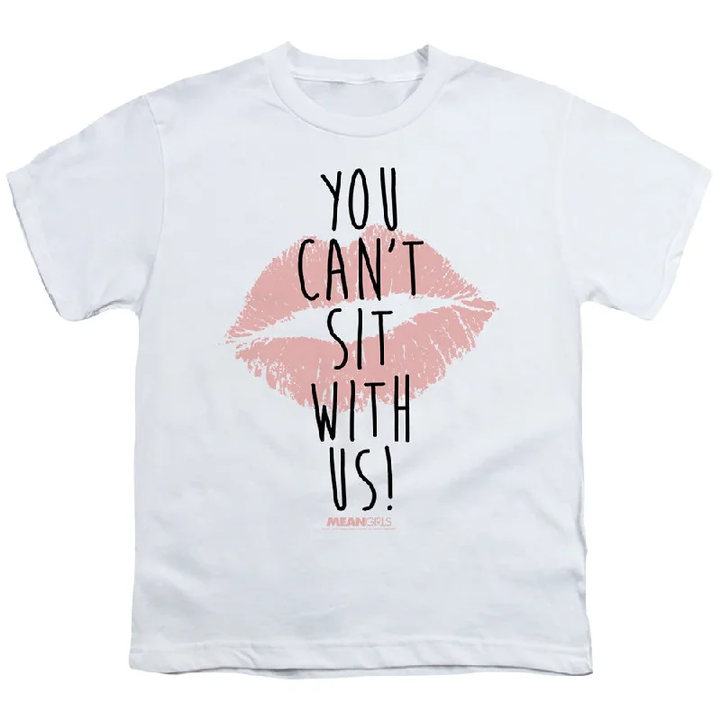 New Arrival Mean Girls Kids T-Shirt Can't Sit With Us White Tee