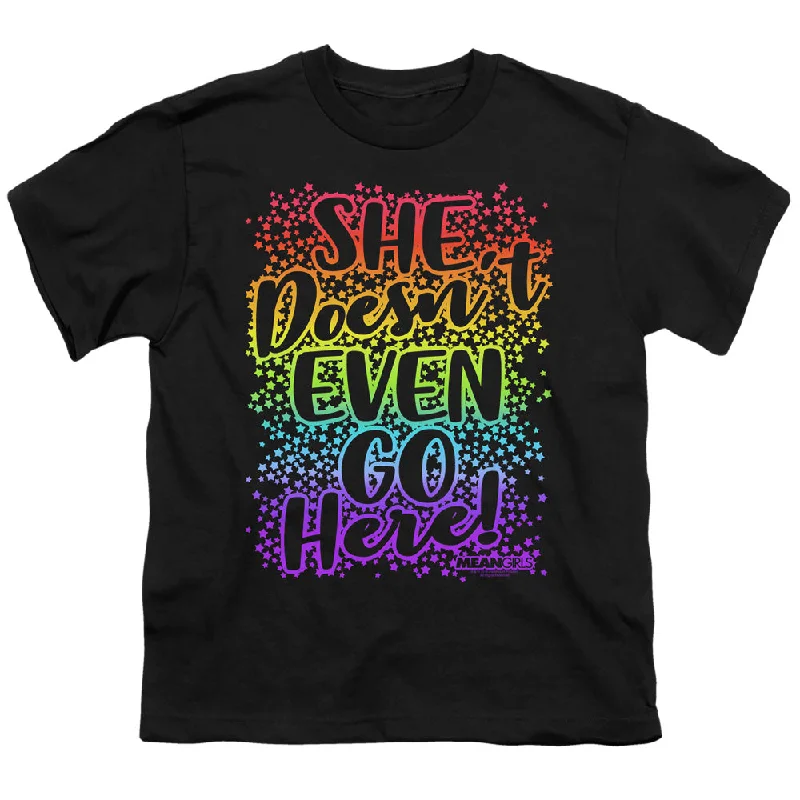 Amazing Deals Mean Girls Kids T-Shirt Doesn't Go Here Black Tee