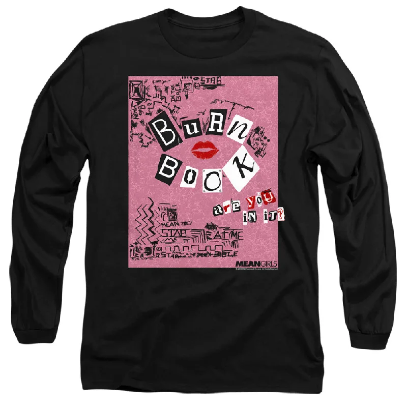 Exclusive Offers Mean Girls Long Sleeve T-Shirt Burn Book Black Tee