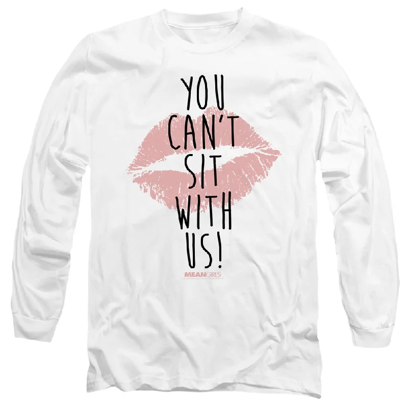 Seasonal Sale Mean Girls Long Sleeve T-Shirt Can't Sit With Us White Tee
