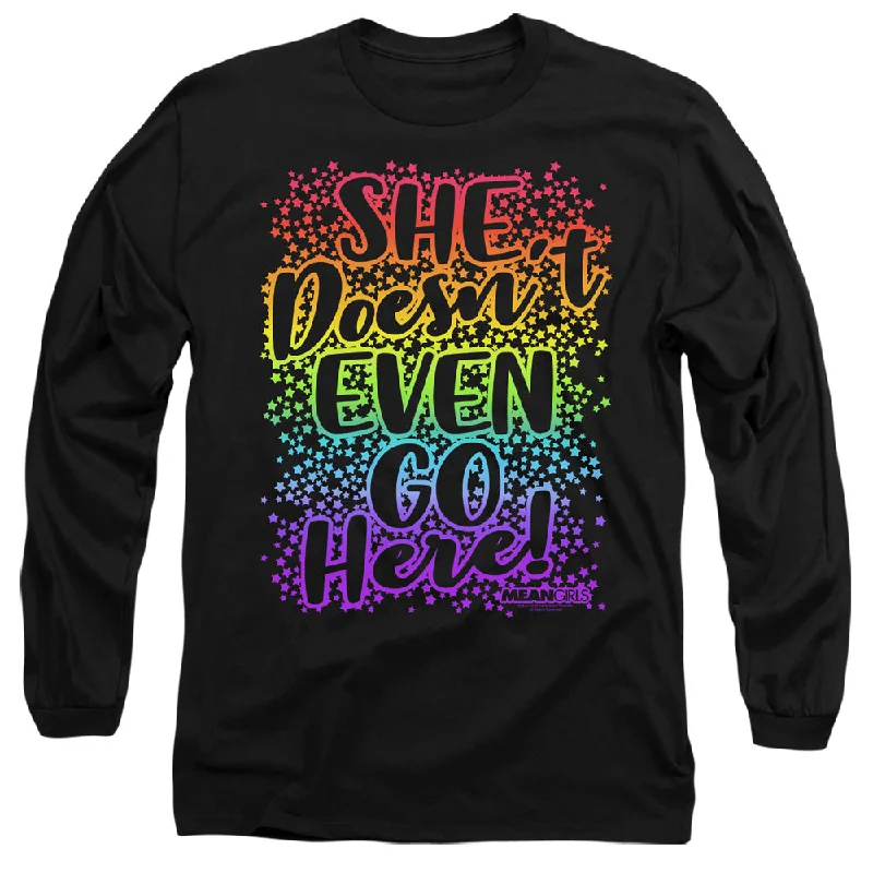 Must-Have Deals Mean Girls Long Sleeve T-Shirt Doesn't Go Here Black Tee