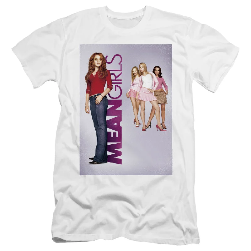 Limited Availability Mean Girls Premium Canvas T-Shirt Movie Poster Artwork White Tee
