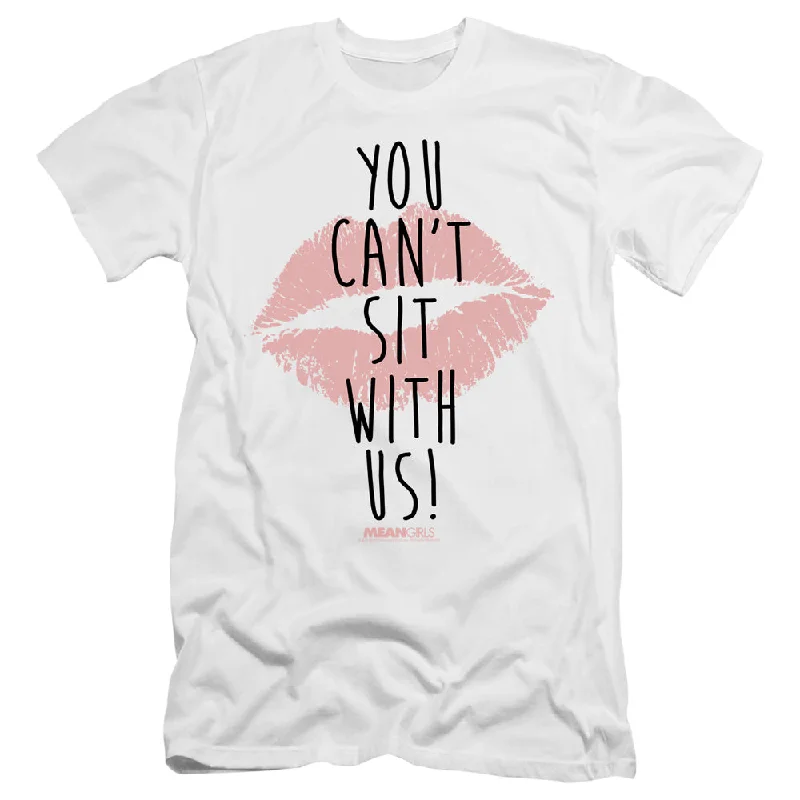 Hot Deal Mean Girls Slim Fit T-Shirt Can't Sit With Us White Tee