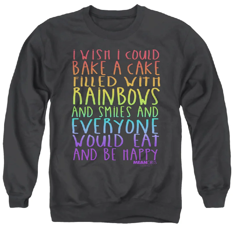 Price Cut Mean Girls Sweatshirt Rainbows and Cake Black Pullover