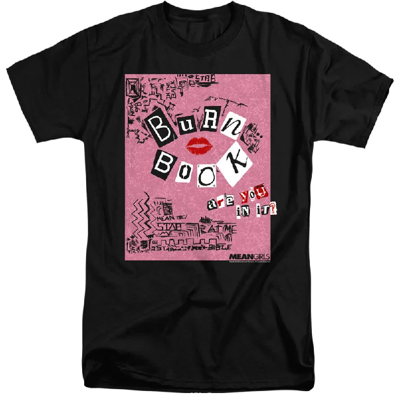 Flash Deals Mean Girls Tall T-Shirt Burn Book Black Tee