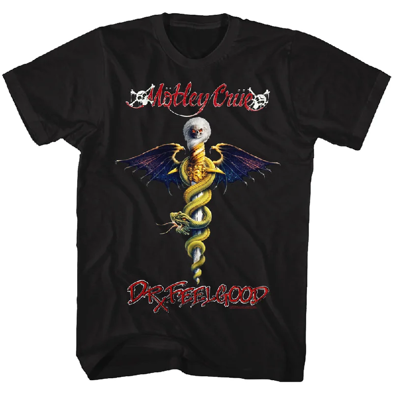 Daily Specials Motley Crue Dr Feelgood Adult Black Tall Shirt