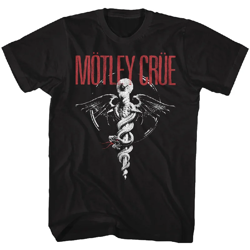 Limited Time Motley Crue Dr Feelgood Album Art Adult Black Tee Shirt