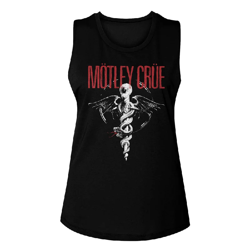 Don't Miss Motley Crue Dr Feelgood Album Art Ladies Muscle Black Tank Top