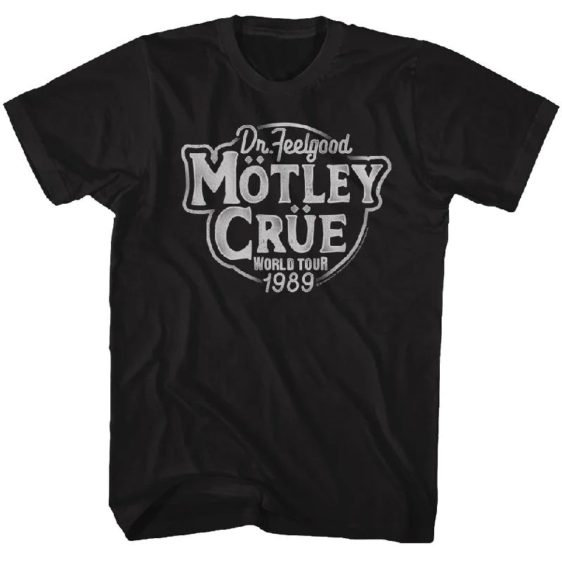 Final Sale Motley Crue Dr. Feelgood World Tour Adult Black Tall Shirt