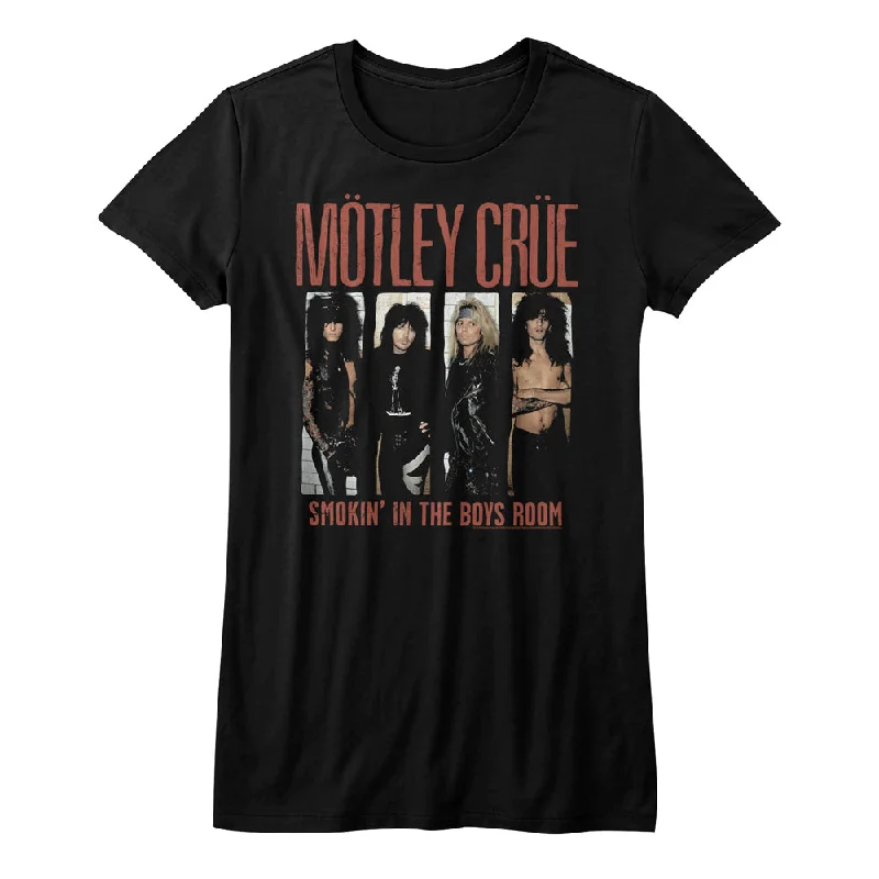 Extra Discounts Motley Crue Smokin in the Boys Room Juniors Black Tee Shirt