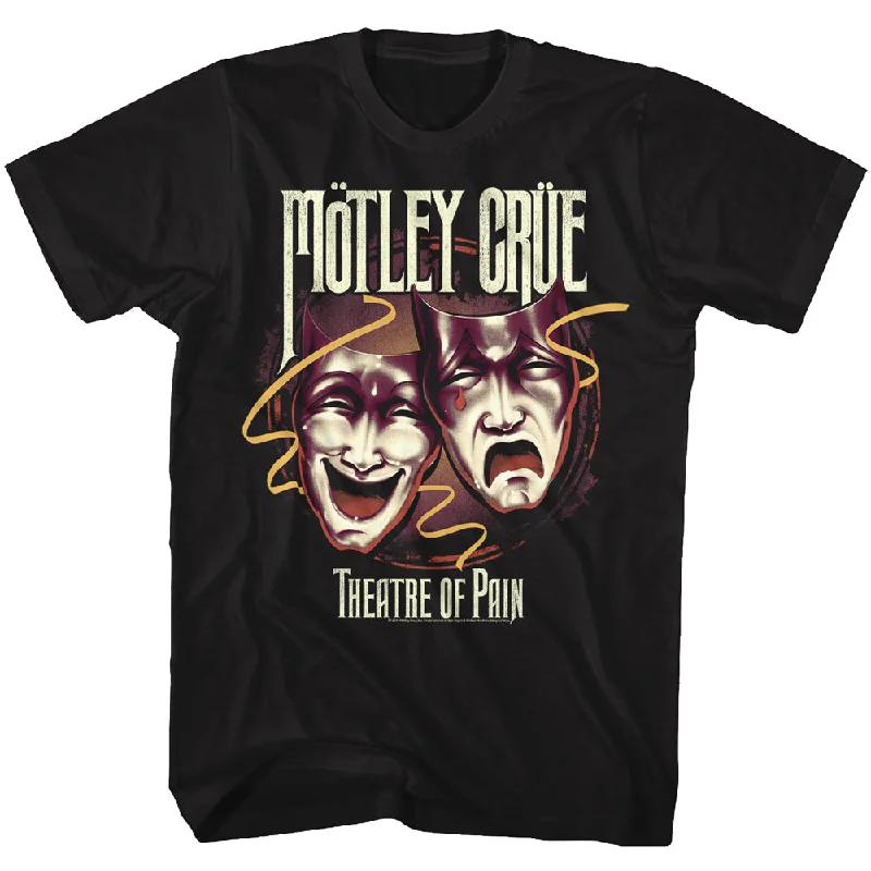Great Bargains Motley Crue Theatre of Pain Adult Black Tee Shirt