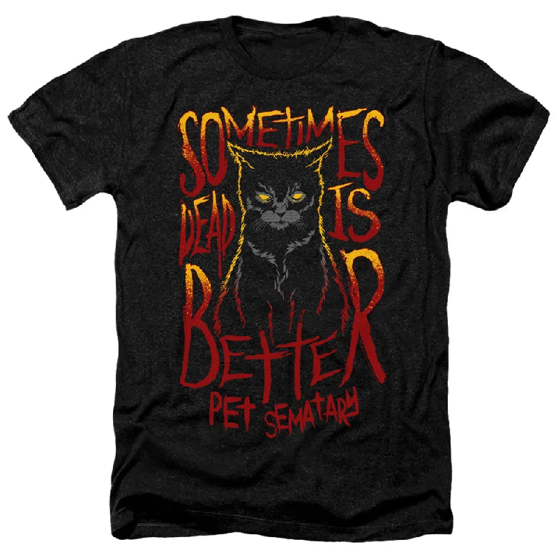Referral Discount Pet Sematary Heather T-Shirt Dead is Better Cat Black Tee