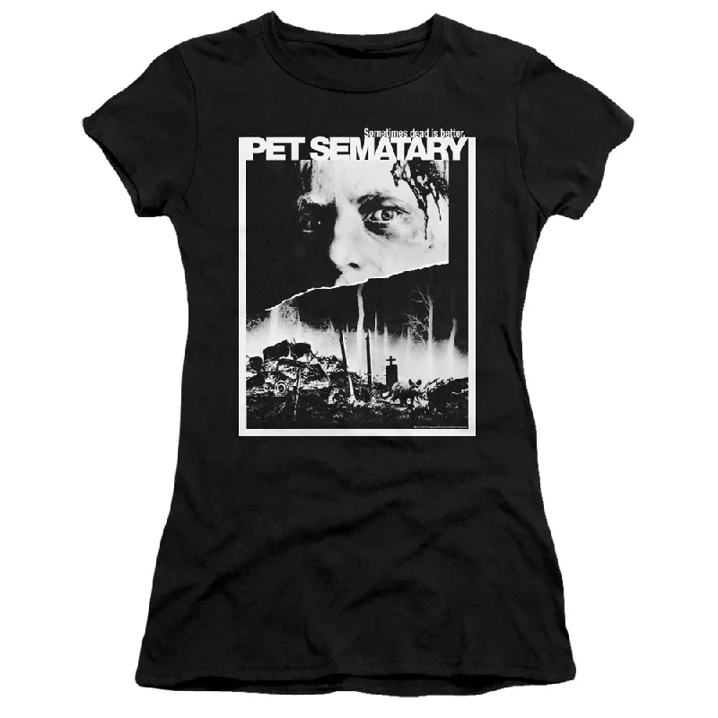 Get It Before It’s Gone Pet Sematary Juniors T-Shirt Movie Poster Artwork Black Premium Tee