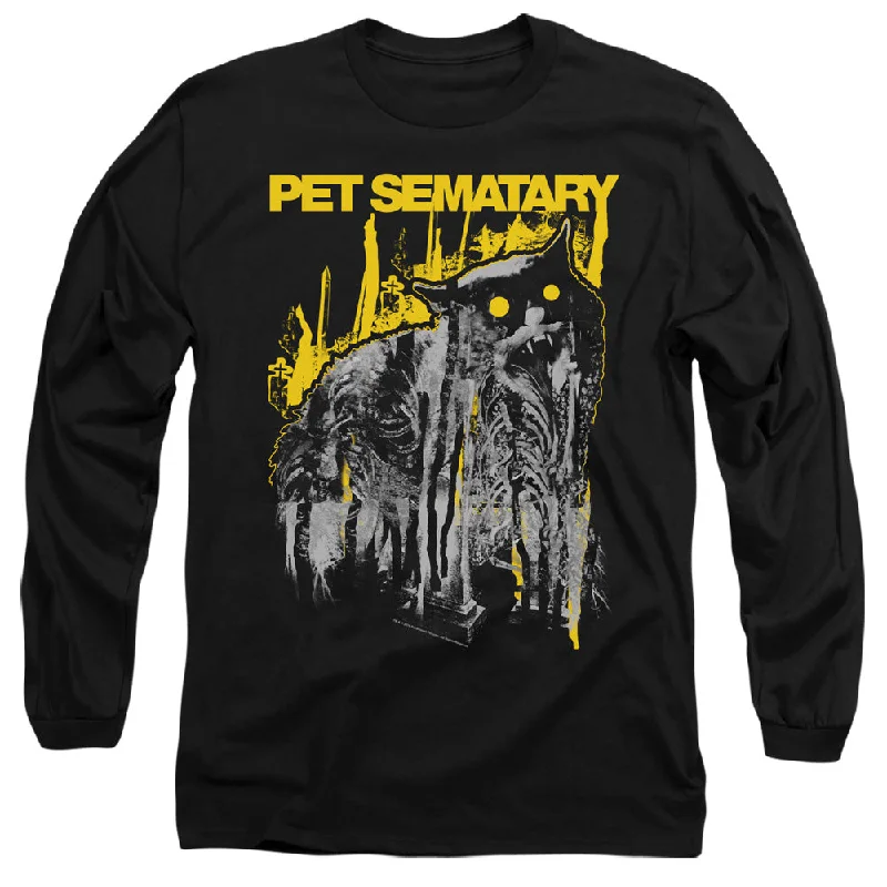 Friends and Family Sale Pet Sematary Long Sleeve T-Shirt Decayed Cat Black Tee