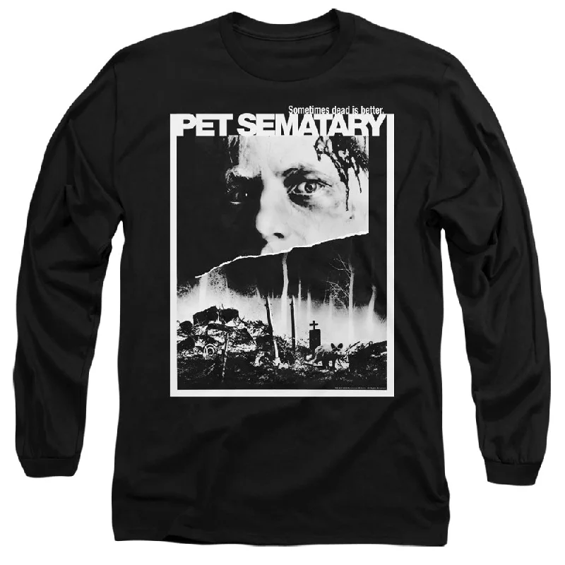 Exclusive Access Pet Sematary Long Sleeve T-Shirt Movie Poster Artwork Black Tee