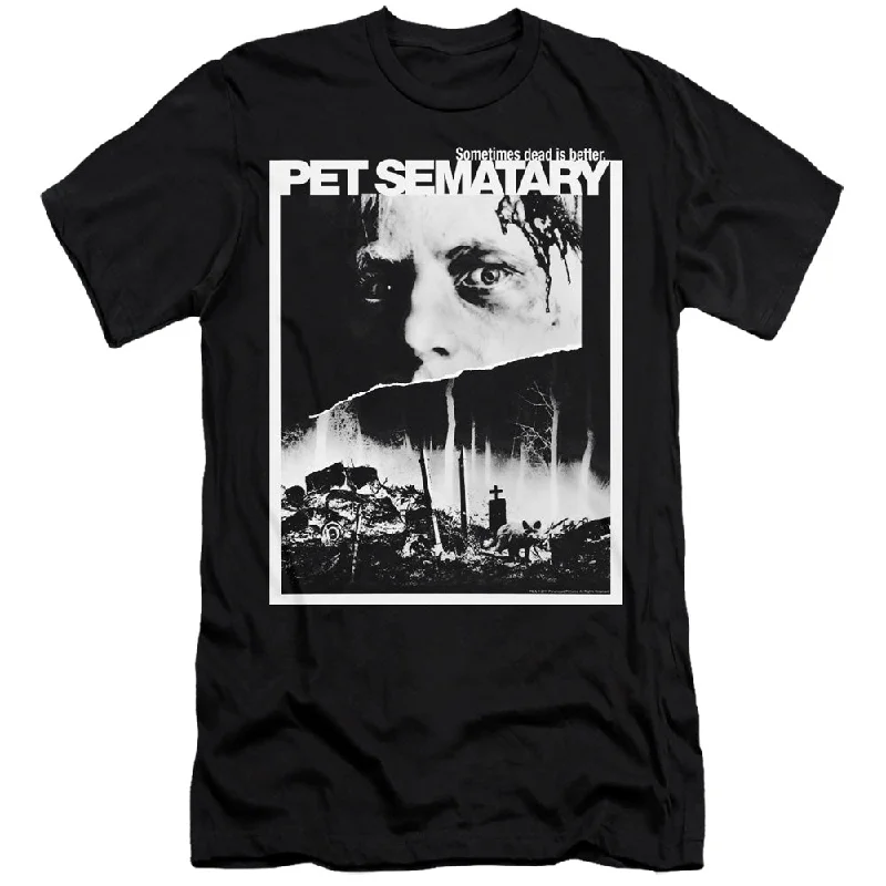 Grand Opening Sale Pet Sematary Premium Canvas T-Shirt Movie Poster Artwork Black Tee