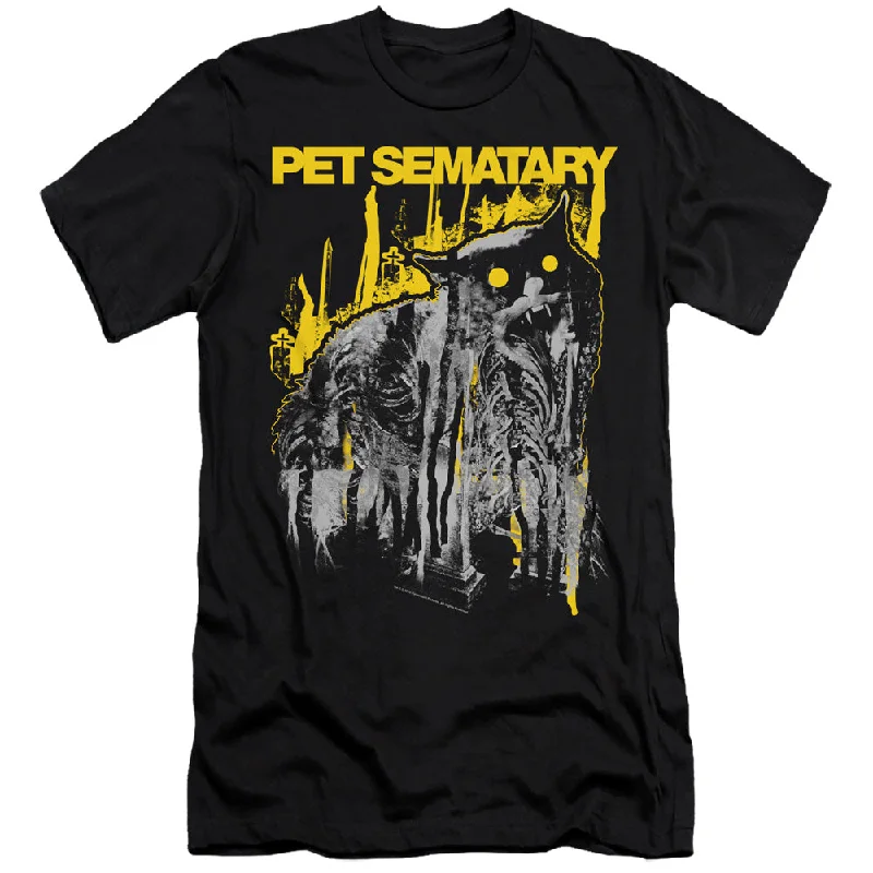 Exclusive Preview Pet Sematary Slim Fit T-Shirt Decayed Cat Black Tee