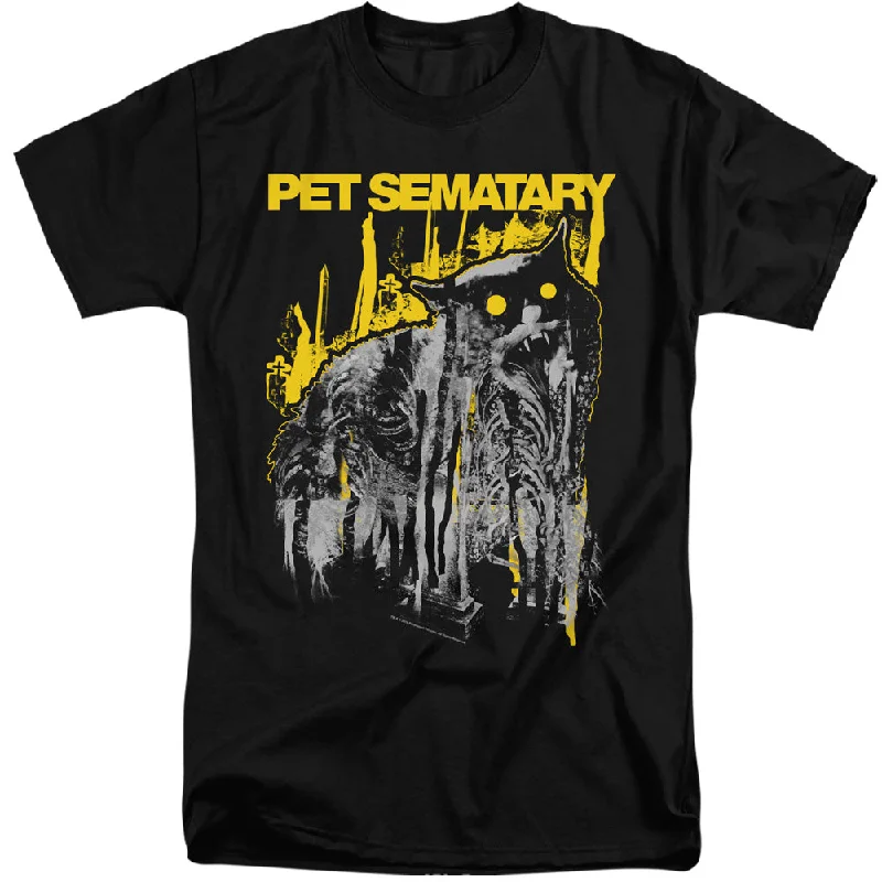 Seasonal Clearance Pet Sematary Tall T-Shirt Decayed Cat Black Tee