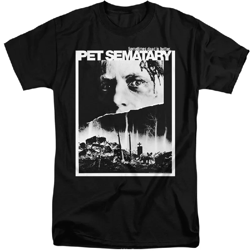 Act Now Pet Sematary Tall T-Shirt Movie Poster Artwork Black Tee