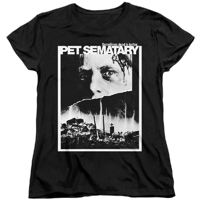 Loyalty Reward Pet Sematary Womens T-Shirt Movie Poster Artwork Black Tee