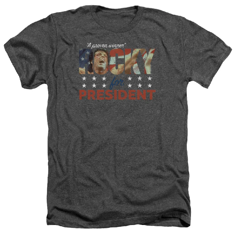 Savings Spectacular Rocky Heather T-Shirt Rocky For President Charcoal Tee
