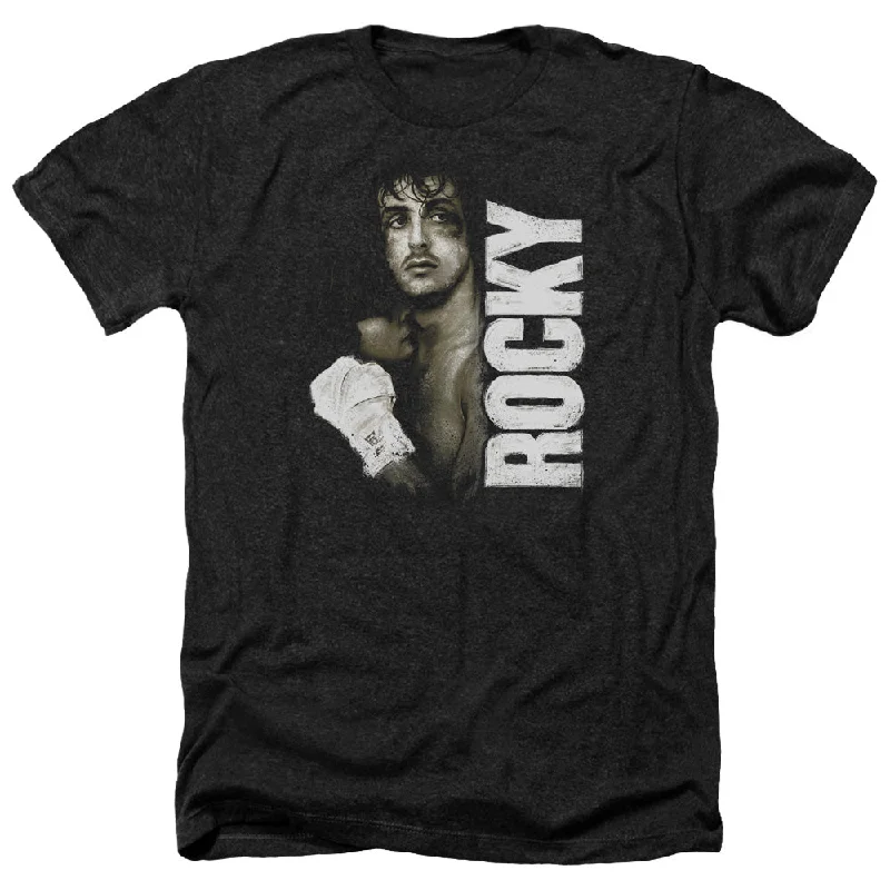 Incredible Offers Rocky Heather T-Shirt Serious Portrait Black Tee