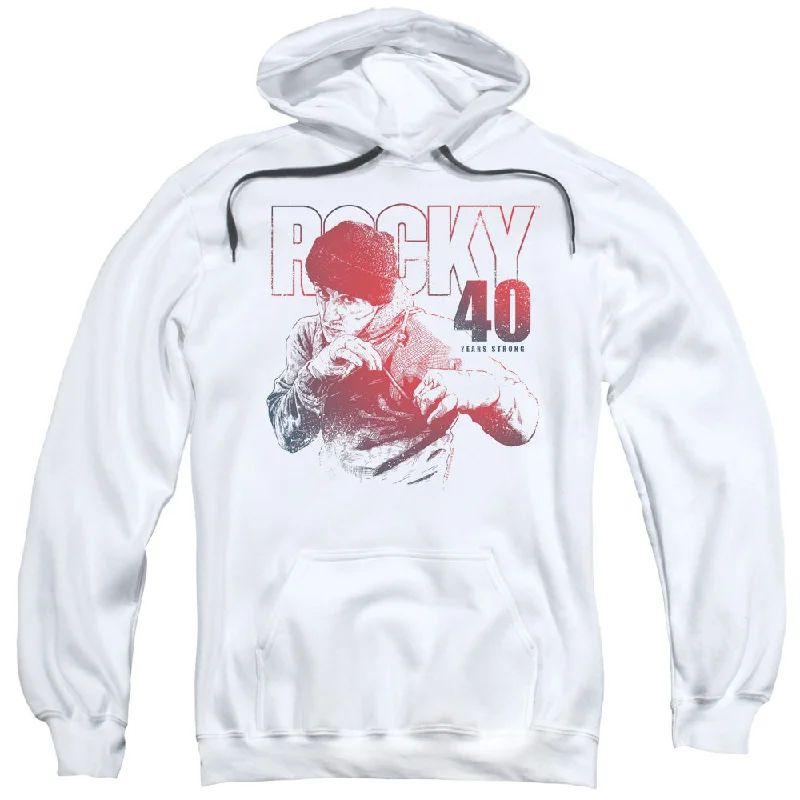 Instant Savings Rocky Hoodie 40 Years Strong White Hoody