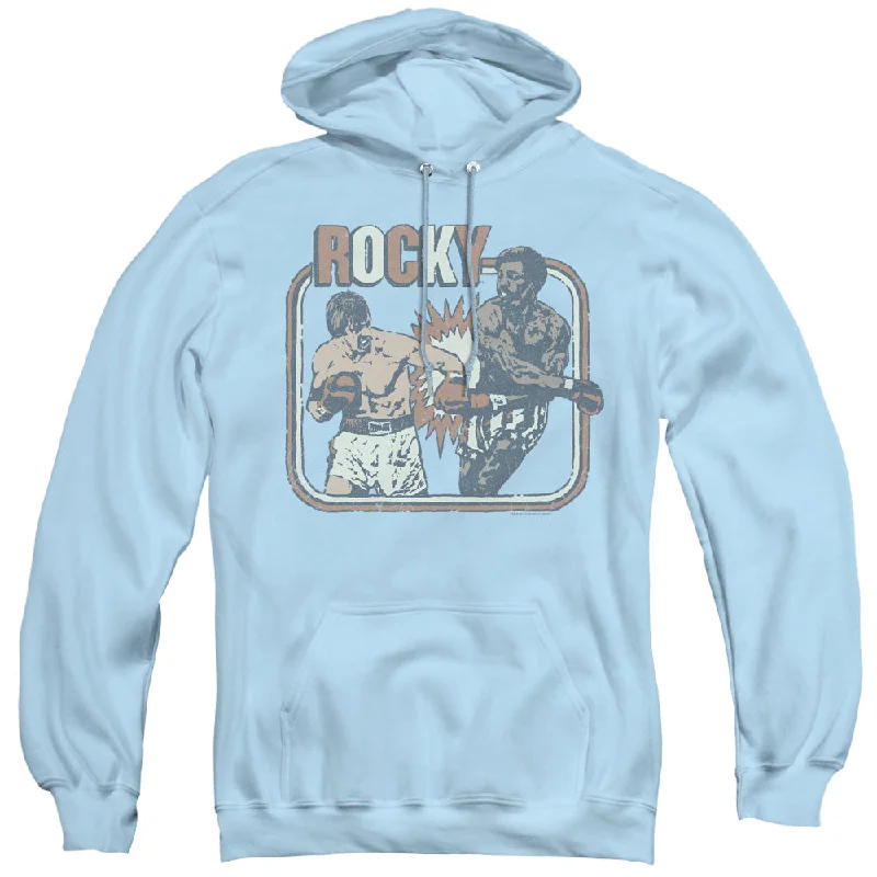 Massive Deals Rocky Hoodie Balboa and Creed Fight Light Blue Hoody