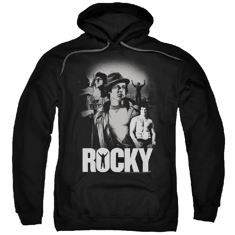Friends and Family Sale Rocky Hoodie Champion Collage Black Hoody