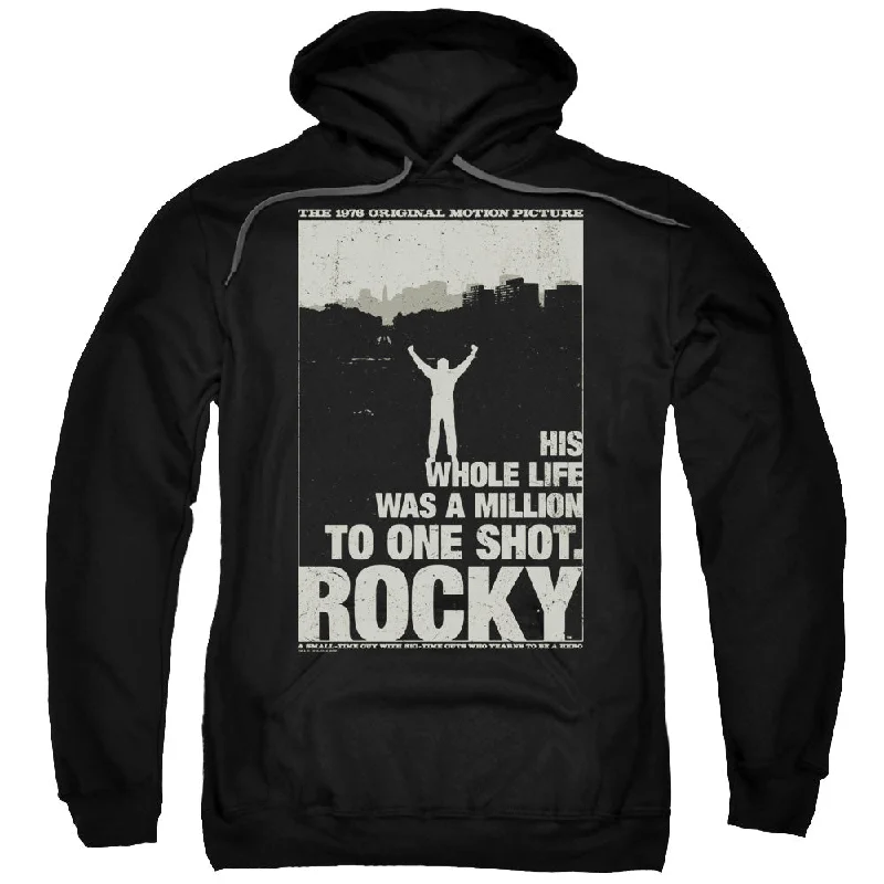 Year-End Clearance Rocky Hoodie Million to One Shot Black Hoody