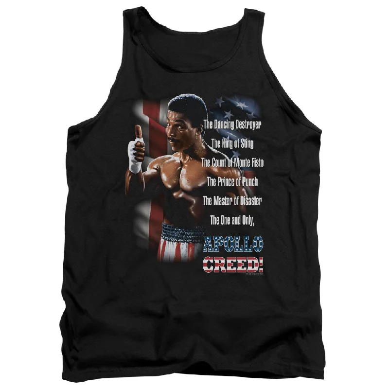 Major Savings Rocky II Tanktop One and Only Apollo Creed Black Tank