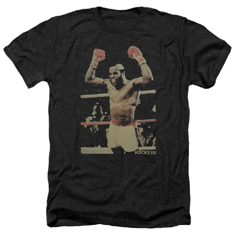 New Arrival Rocky III Heather T-Shirt Clubber Lang Win Pose Black Tee