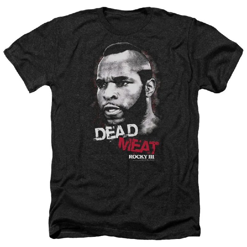 Savings Alert Rocky III Heather T-Shirt Dead Meat Black Tee