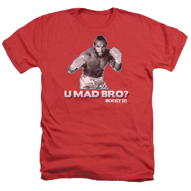 Amazing Deals Rocky III Heather T-Shirt U Mad Bro Red Tee