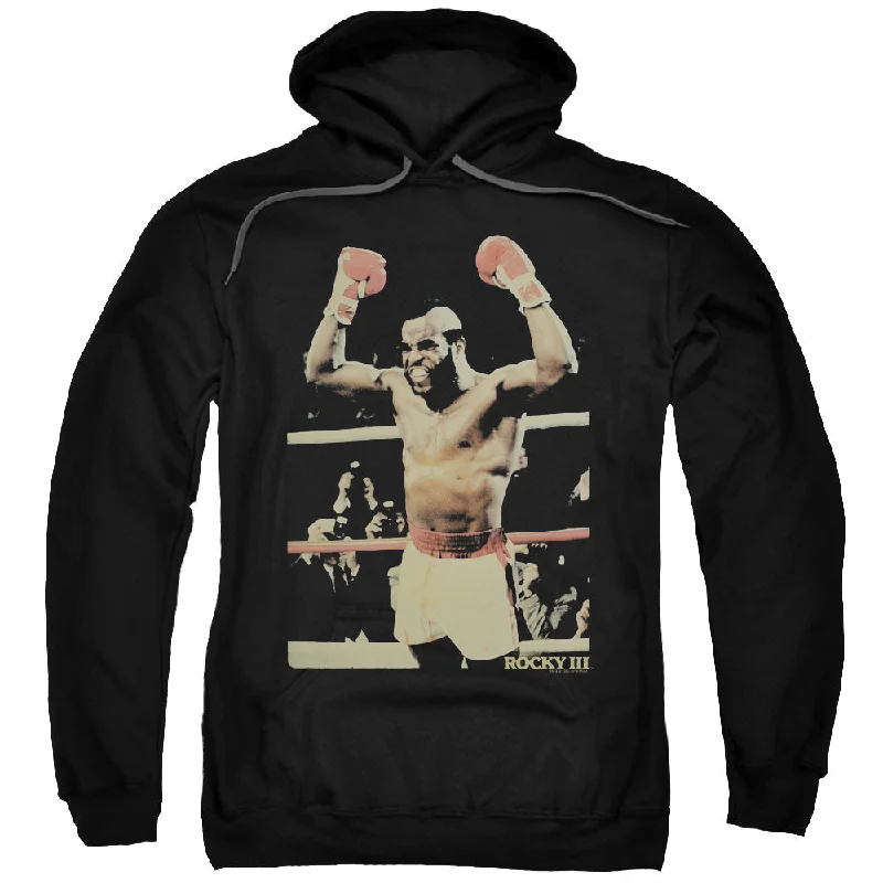 Stock Clearance Rocky III Hoodie Clubber Lang Win Pose Black Hoody