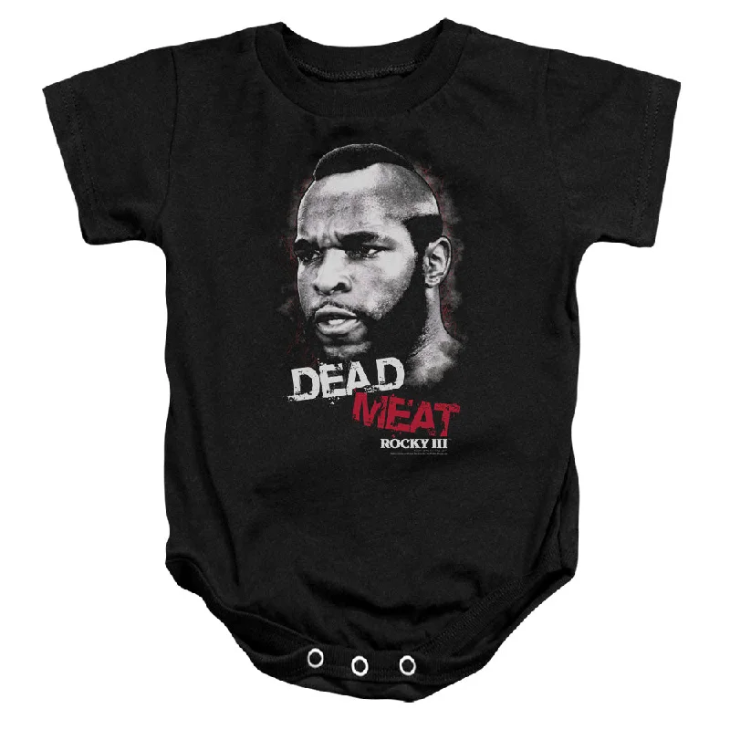 Grand Opening Sale Rocky III Infant Bodysuit Dead Meat Black Romper